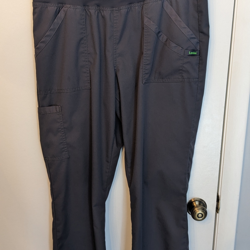 Landau Dark Gray Scrub Pants